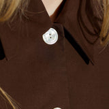 Camicia con inserti a contrasto in nero 