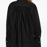 Camicia con inserti a contrasto in nero 