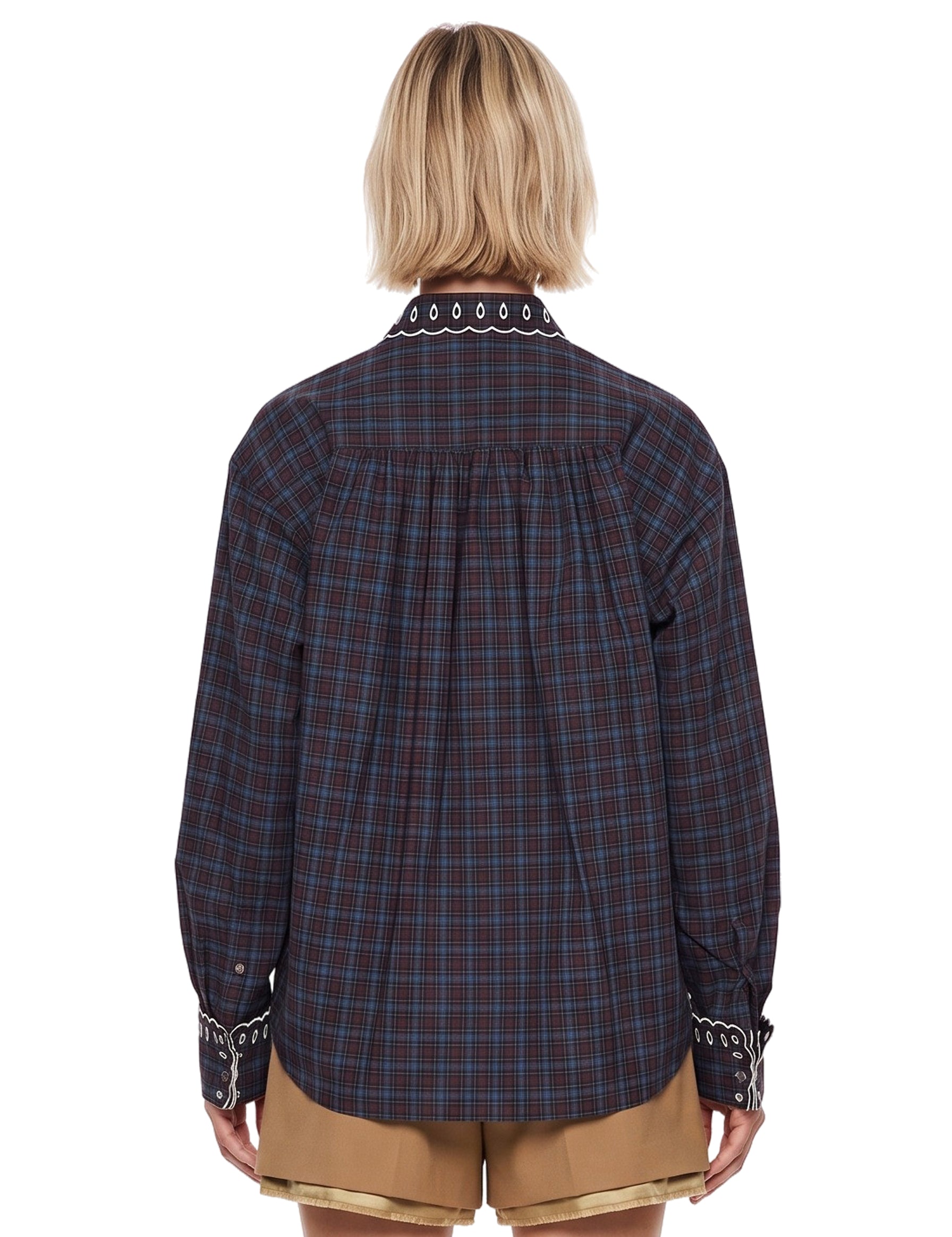Camicia dettaglio colletto multicolor 