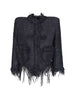 Giacca corta in tweed in nero