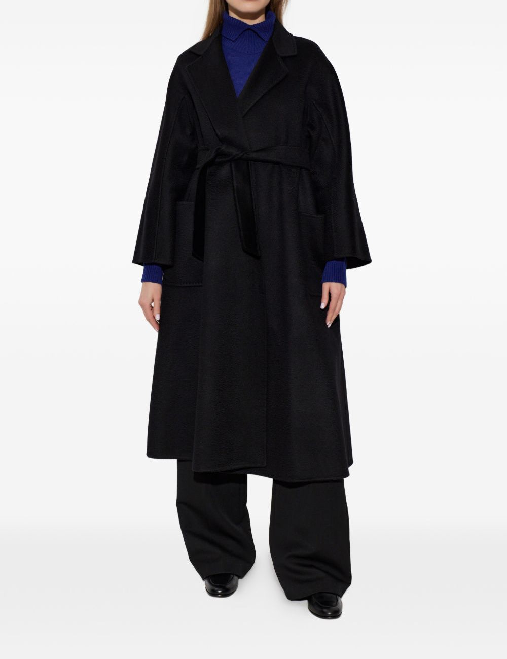 Cappotto con cintura ludmilla in nero 