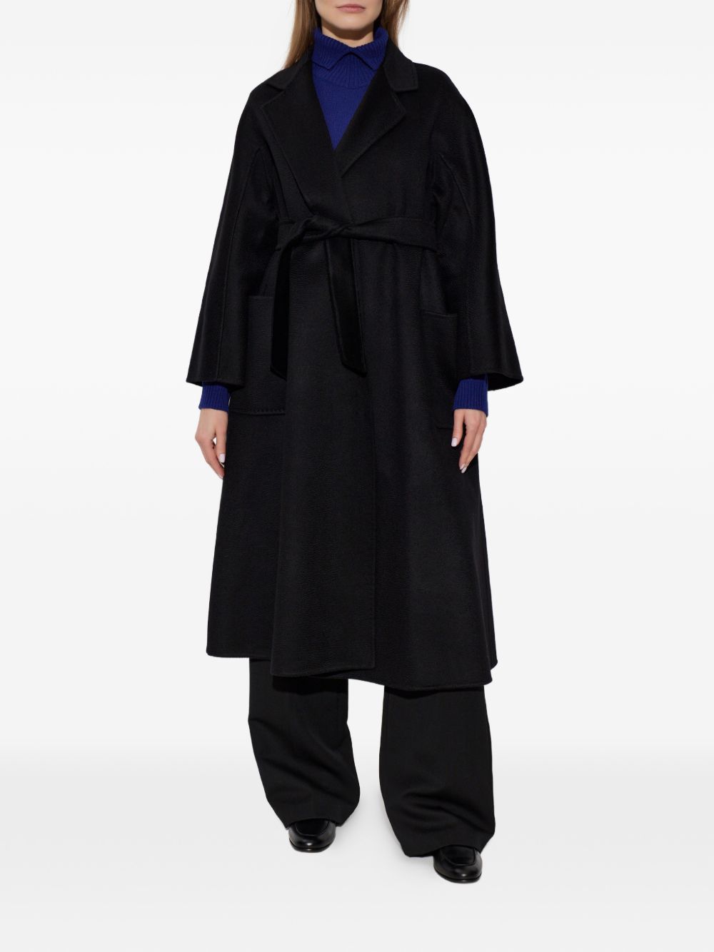 Cappotto con cintura ludmilla in nero 