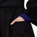 Cappotto con cintura ludmilla in nero 