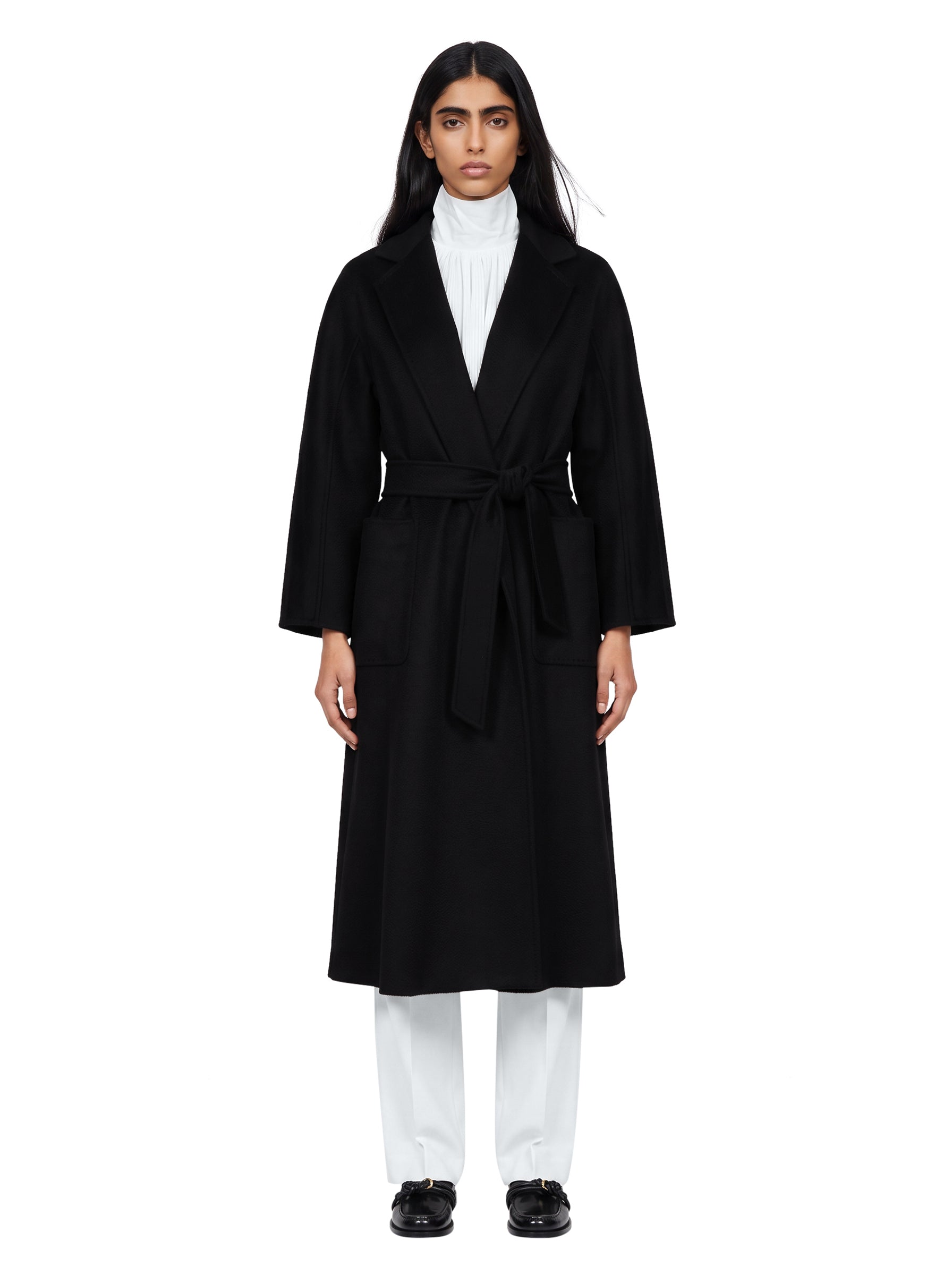 Cappotto con cintura ludmilla in nero 