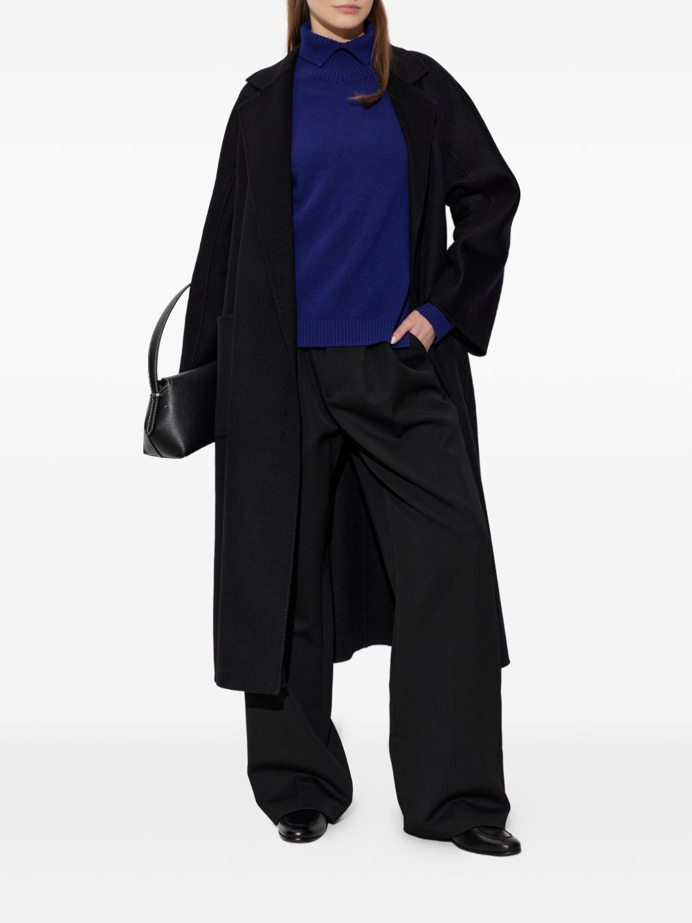 Cappotto con cintura ludmilla in nero 