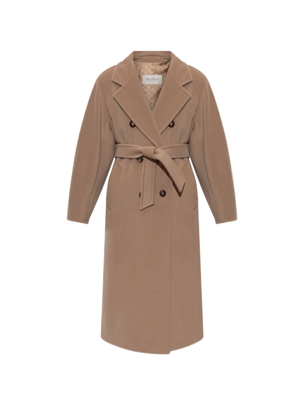 Cappotto doppippetto con cintura madame in beige 