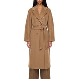 Cappotto doppippetto con cintura madame in beige 