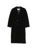 Cappotto doppippetto con cintura madame in nero