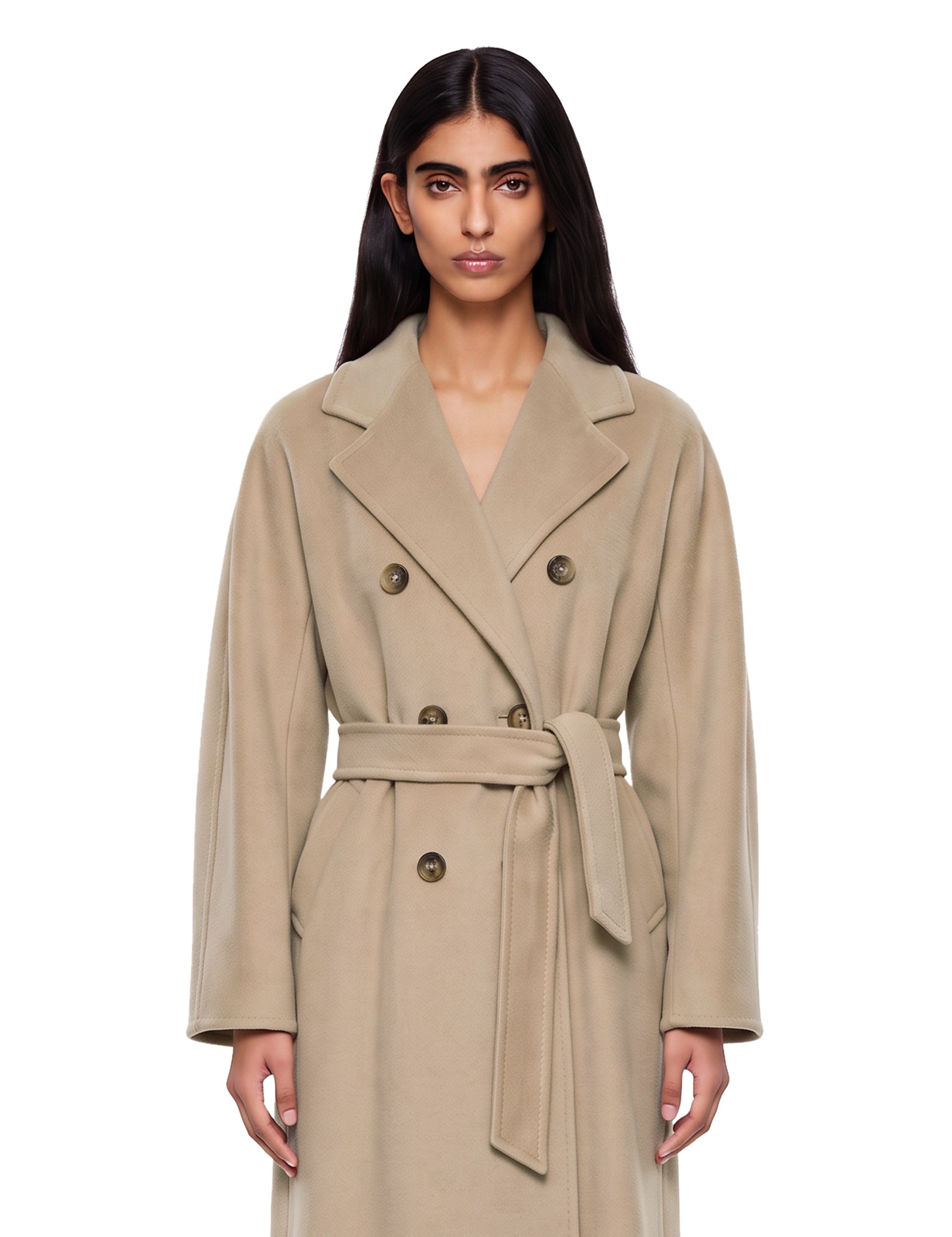 Cappotto doppippetto Madame in beige 