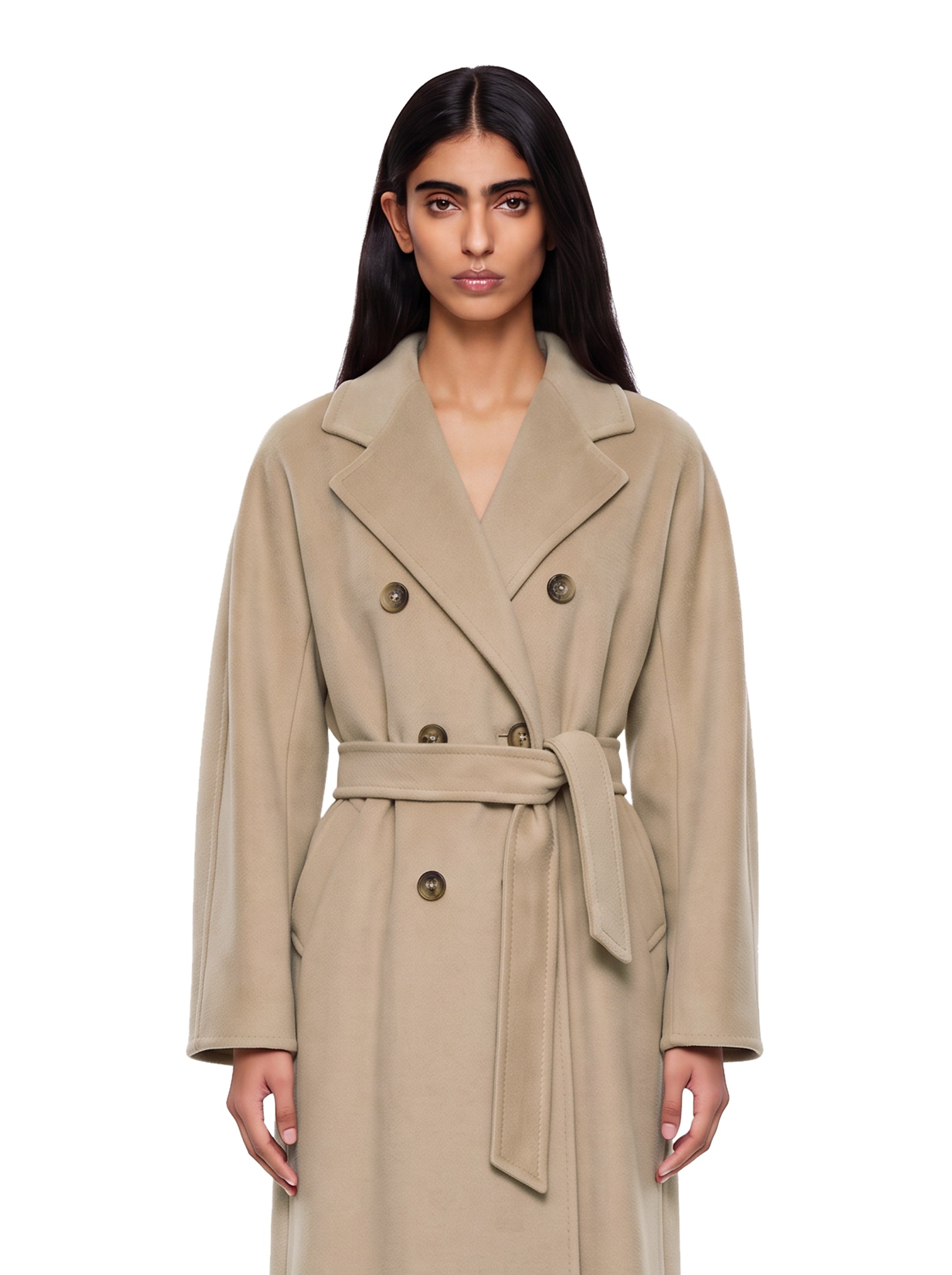 Cappotto doppippetto Madame in beige 