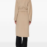 Cappotto doppippetto con cintura madame in beige 