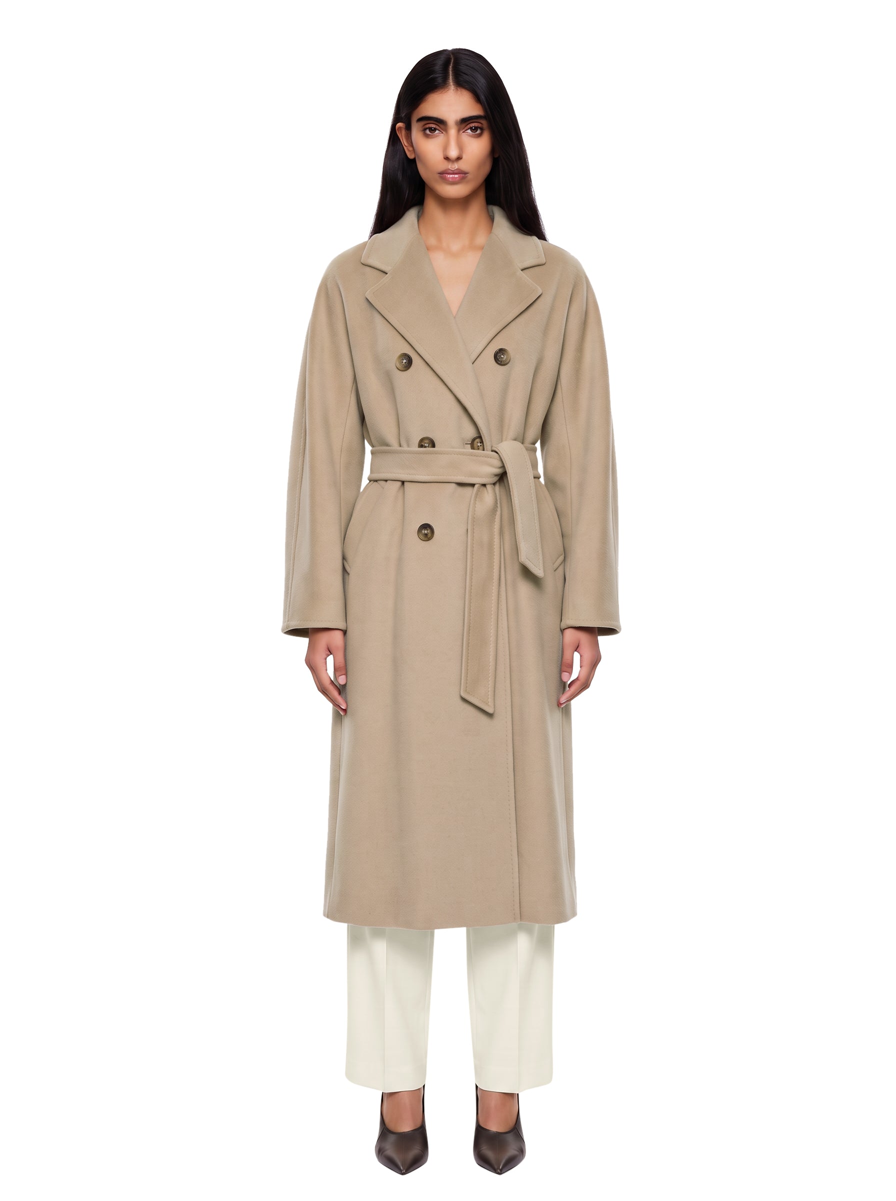 Cappotto doppippetto Madame in beige 
