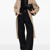 Cappotto doppippetto con cintura madame in beige 