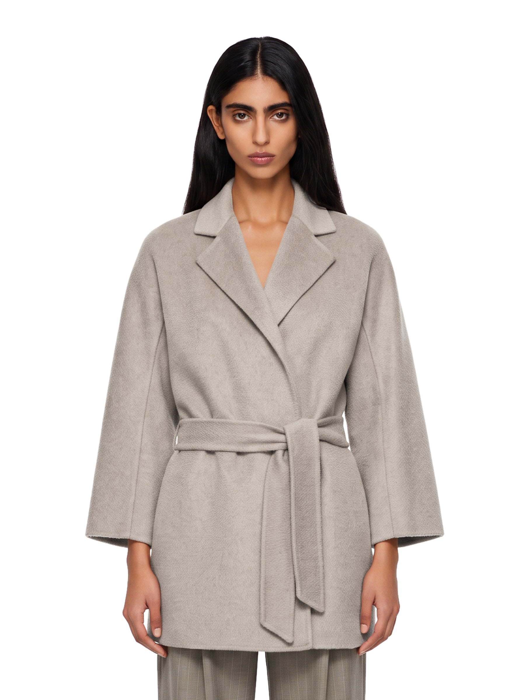 Cappotto corto Detto a scialle in beige 