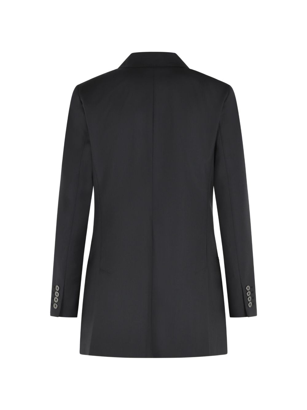 Blazer doppiopetto con revers a lancia bikini in nero 