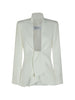 Jacket with front closure and ivory bow