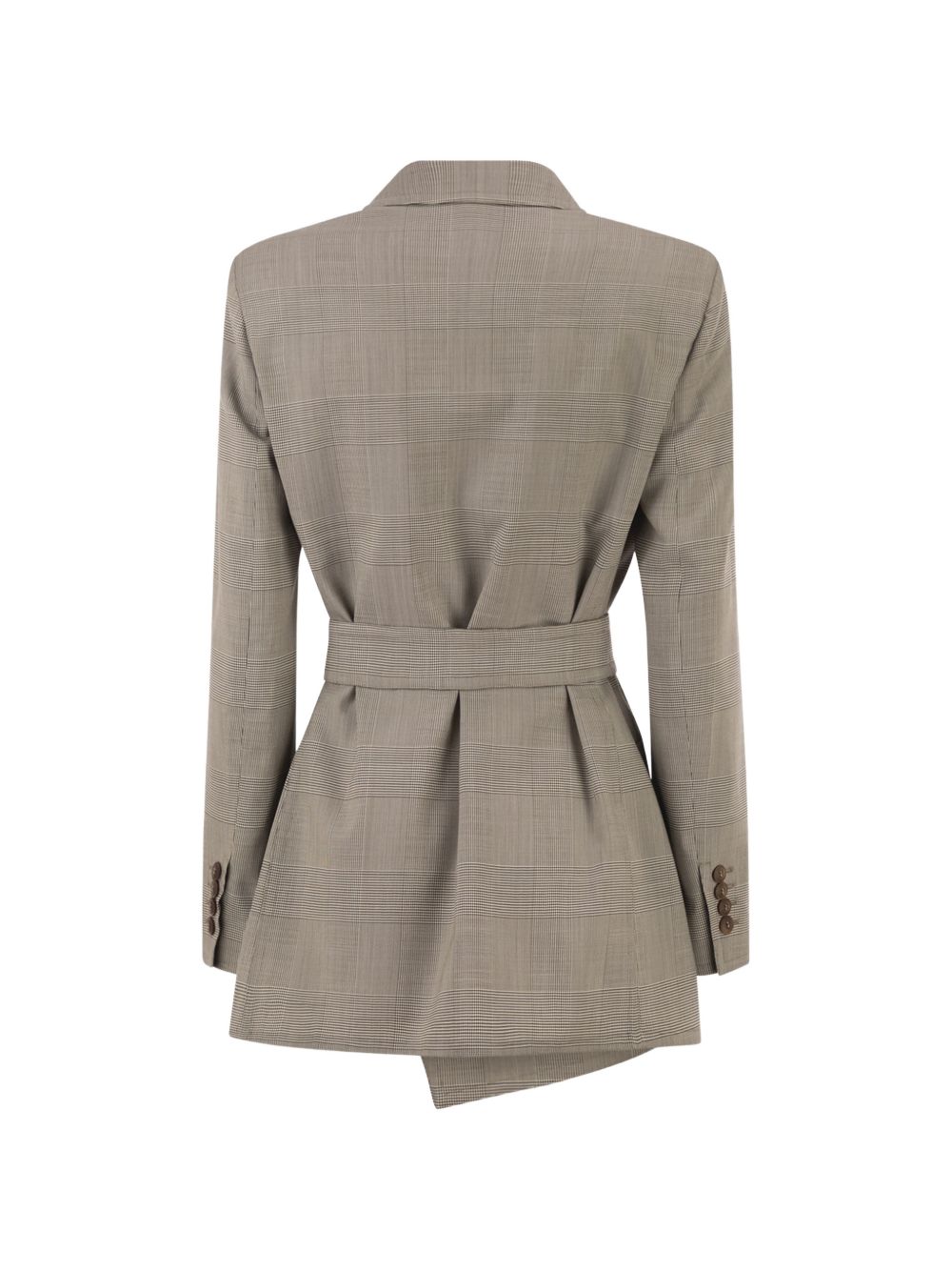 Giacca con cintura nasello in verde khaki 