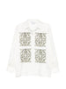 Silk shirt with filter print in white