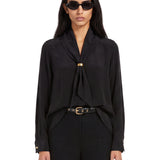 Camicia con dettaglio a foulard Dry in nero 