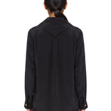 Camicia con dettaglio a foulard Dry in nero 