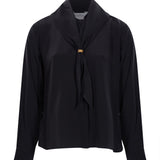 Camicia con dettaglio a foulard Dry in nero 