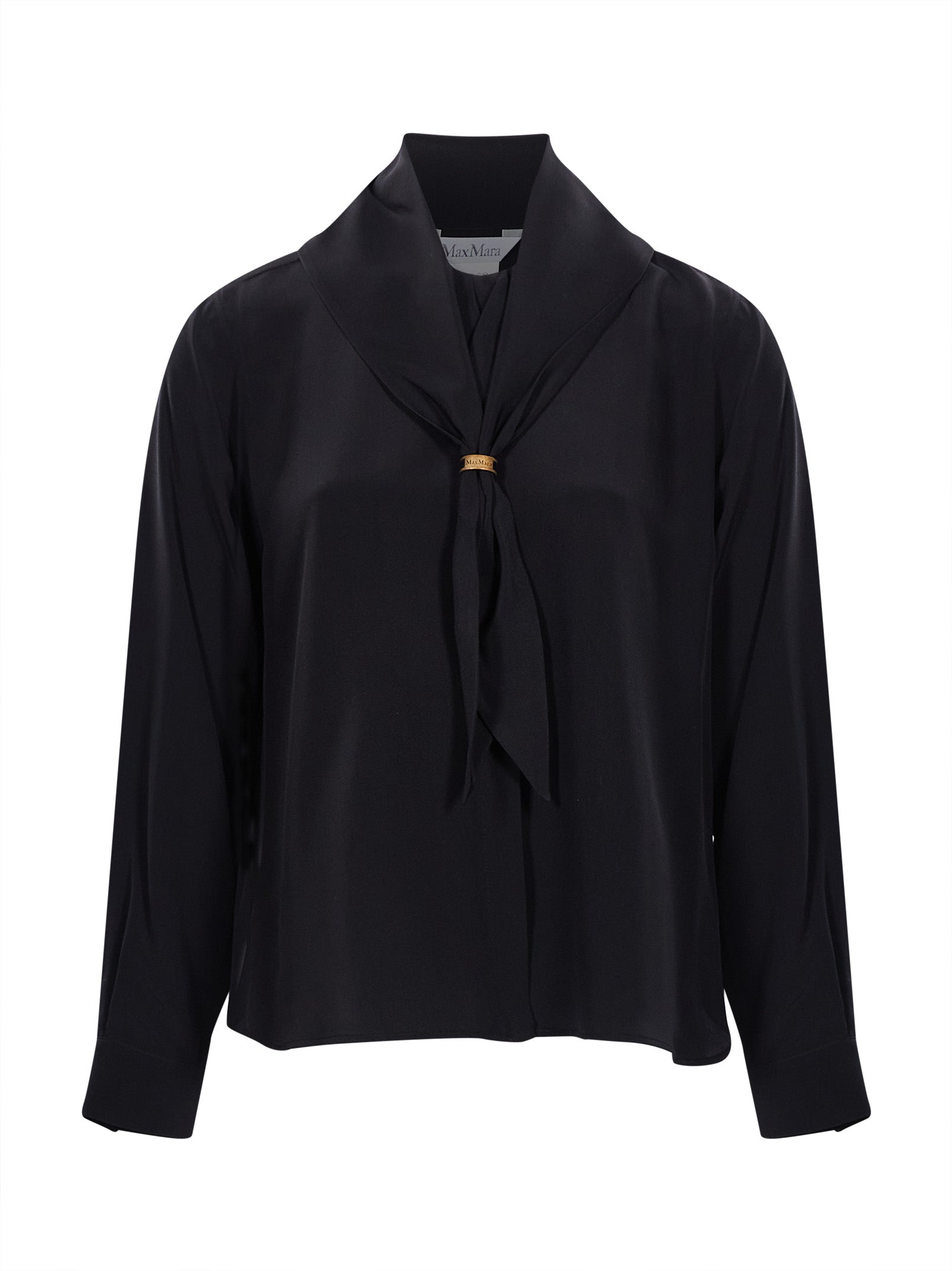 Camicia con dettaglio a foulard Dry in nero 