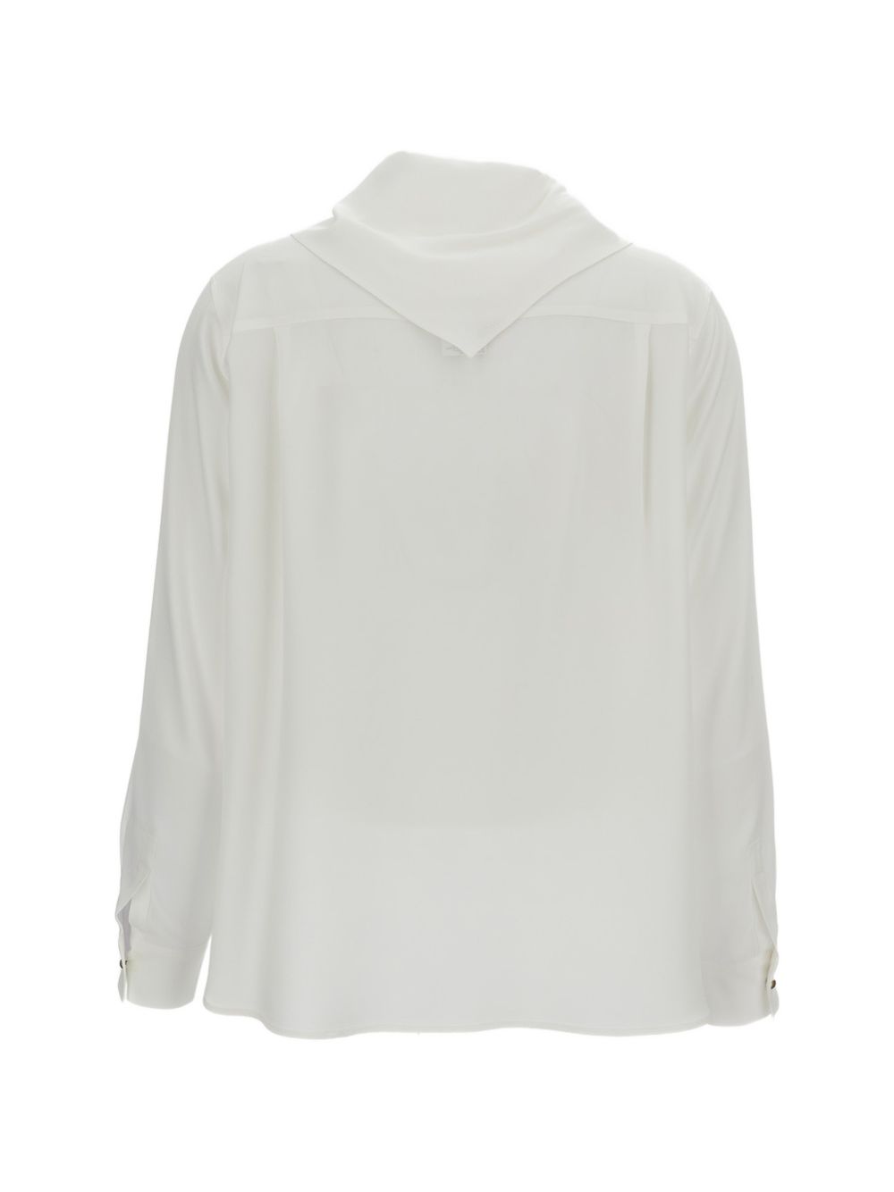 Camicia con dettaglio a foulard dry in bainco 
