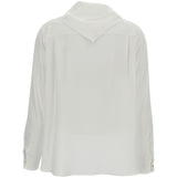 Camicia con dettaglio a foulard dry in bainco 