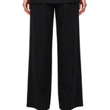 Pantalone wide leg in cady Alaggio in nero 