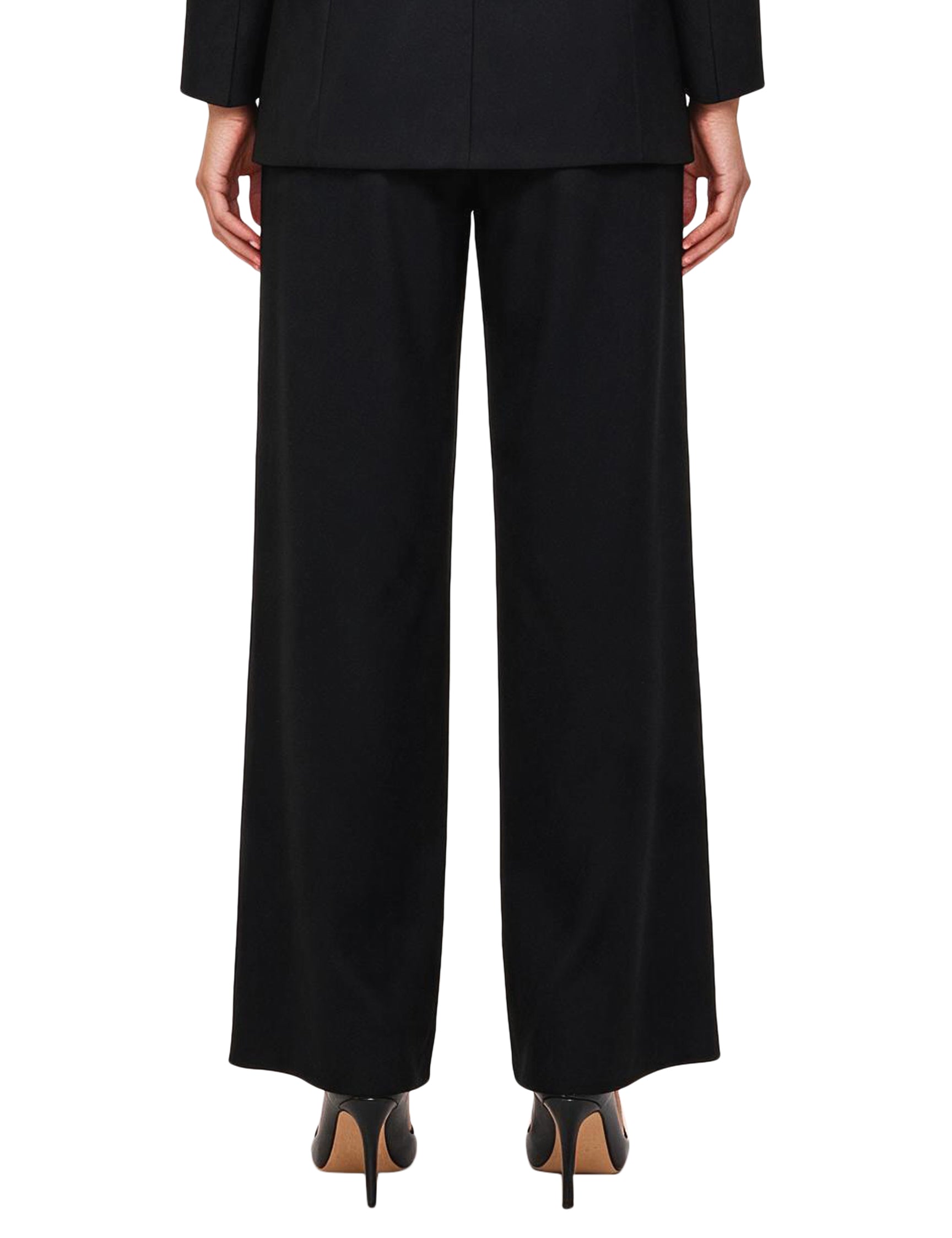 Pantalone wide leg in cady Alaggio in nero 