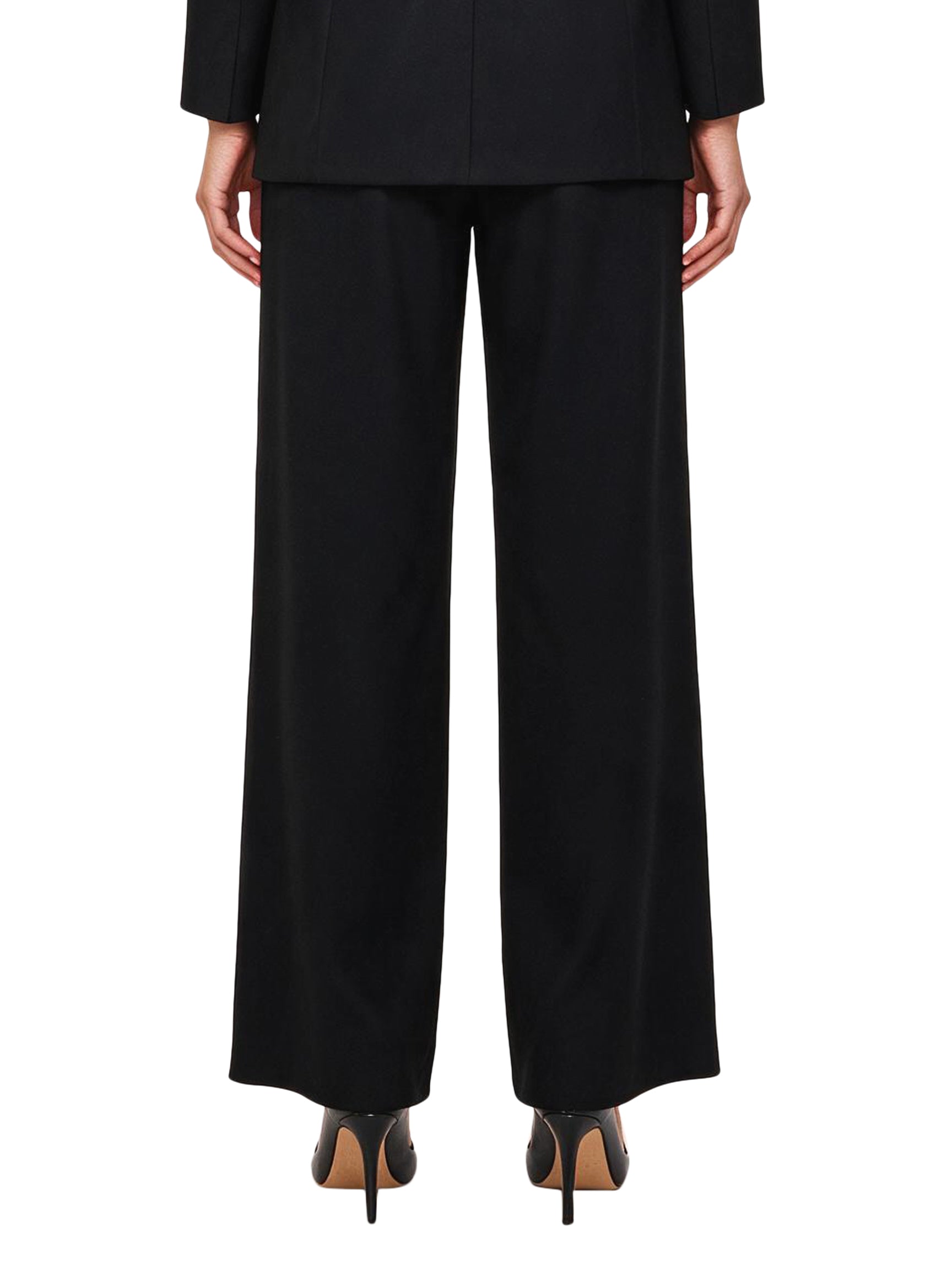 Pantalone wide leg in cady Alaggio in nero 