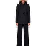 Pantalone wide leg in cady Alaggio in nero 