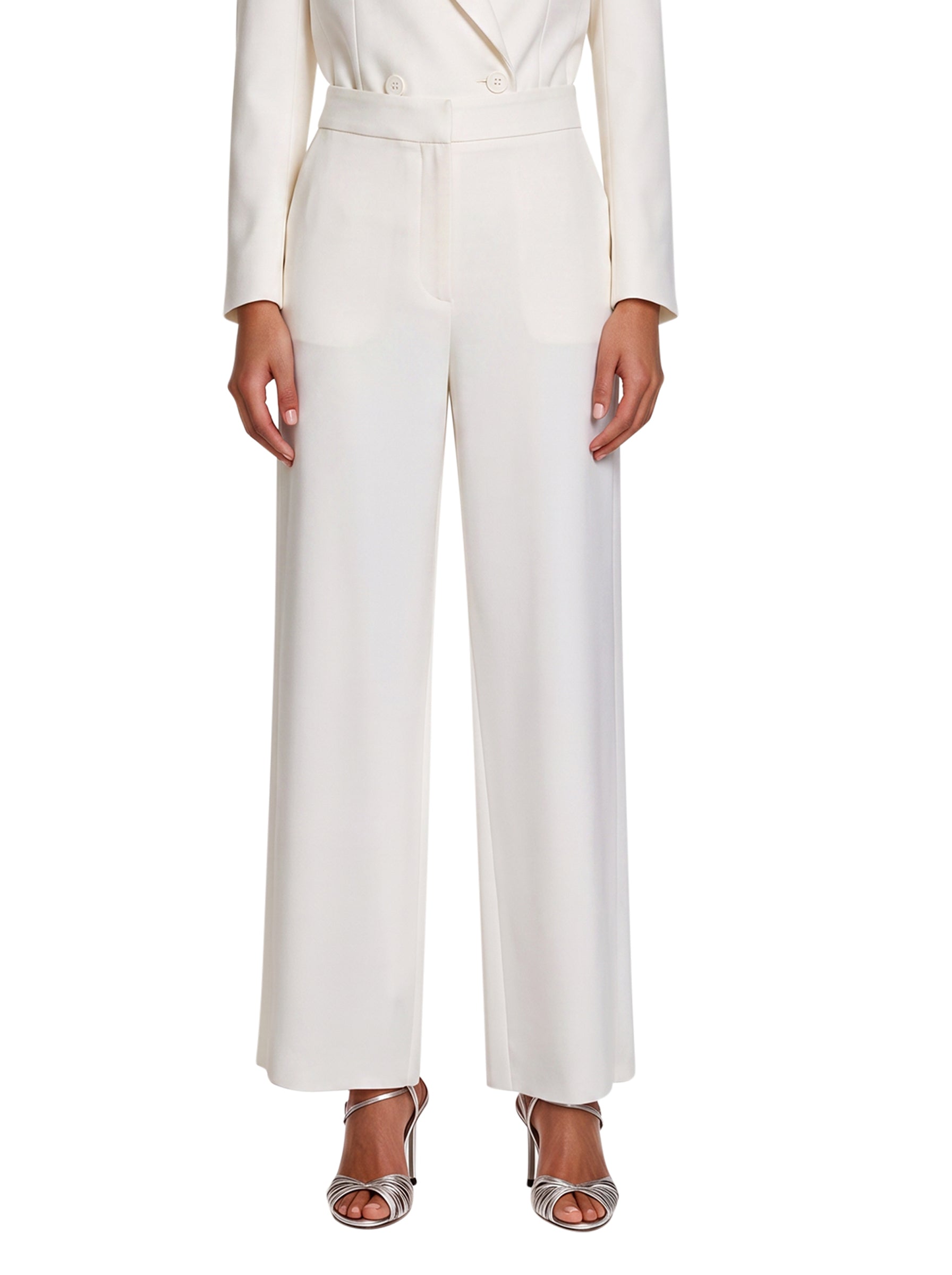 Pantaloni a vita alta Alaggio in bianco 