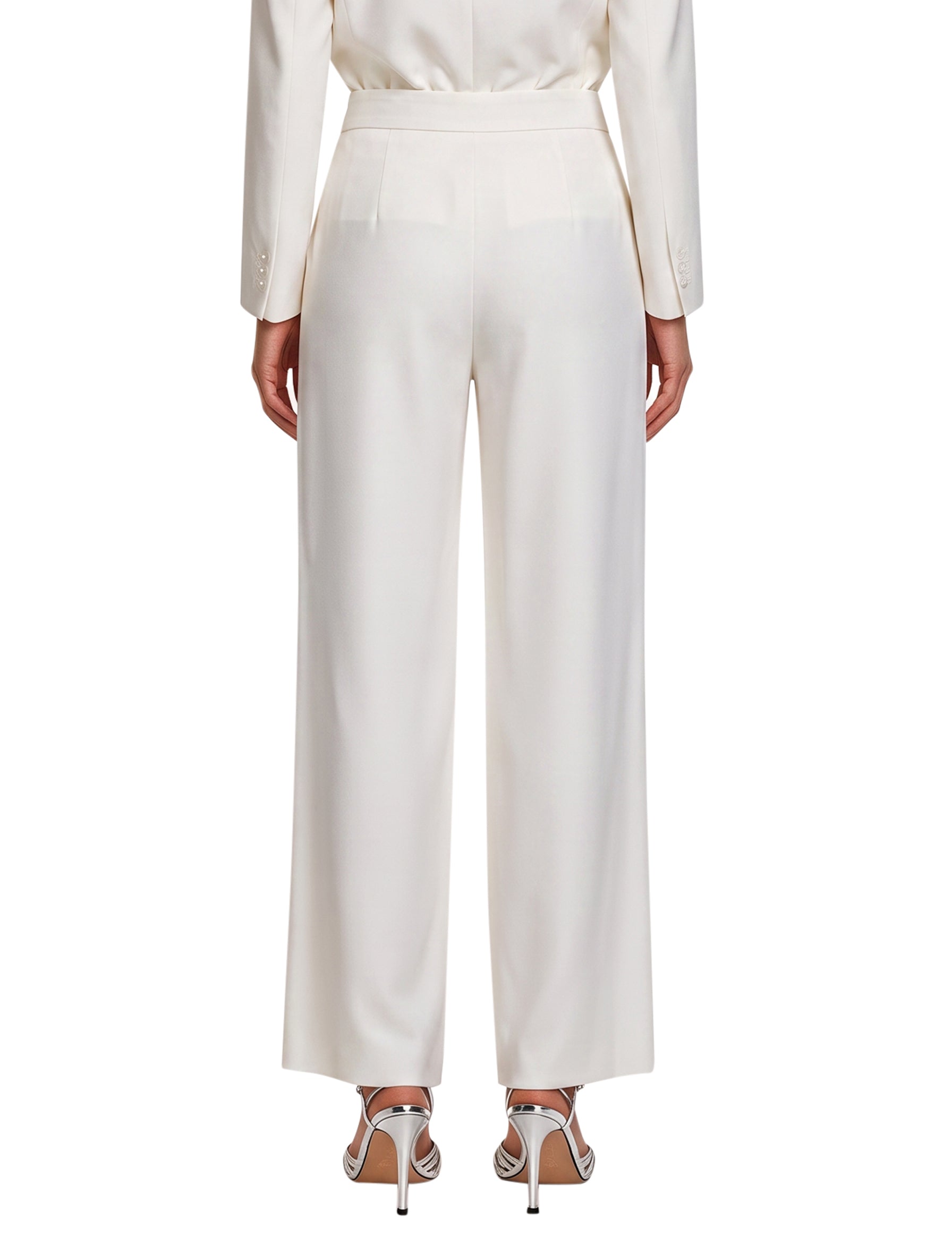 Pantaloni a vita alta Alaggio in bianco 