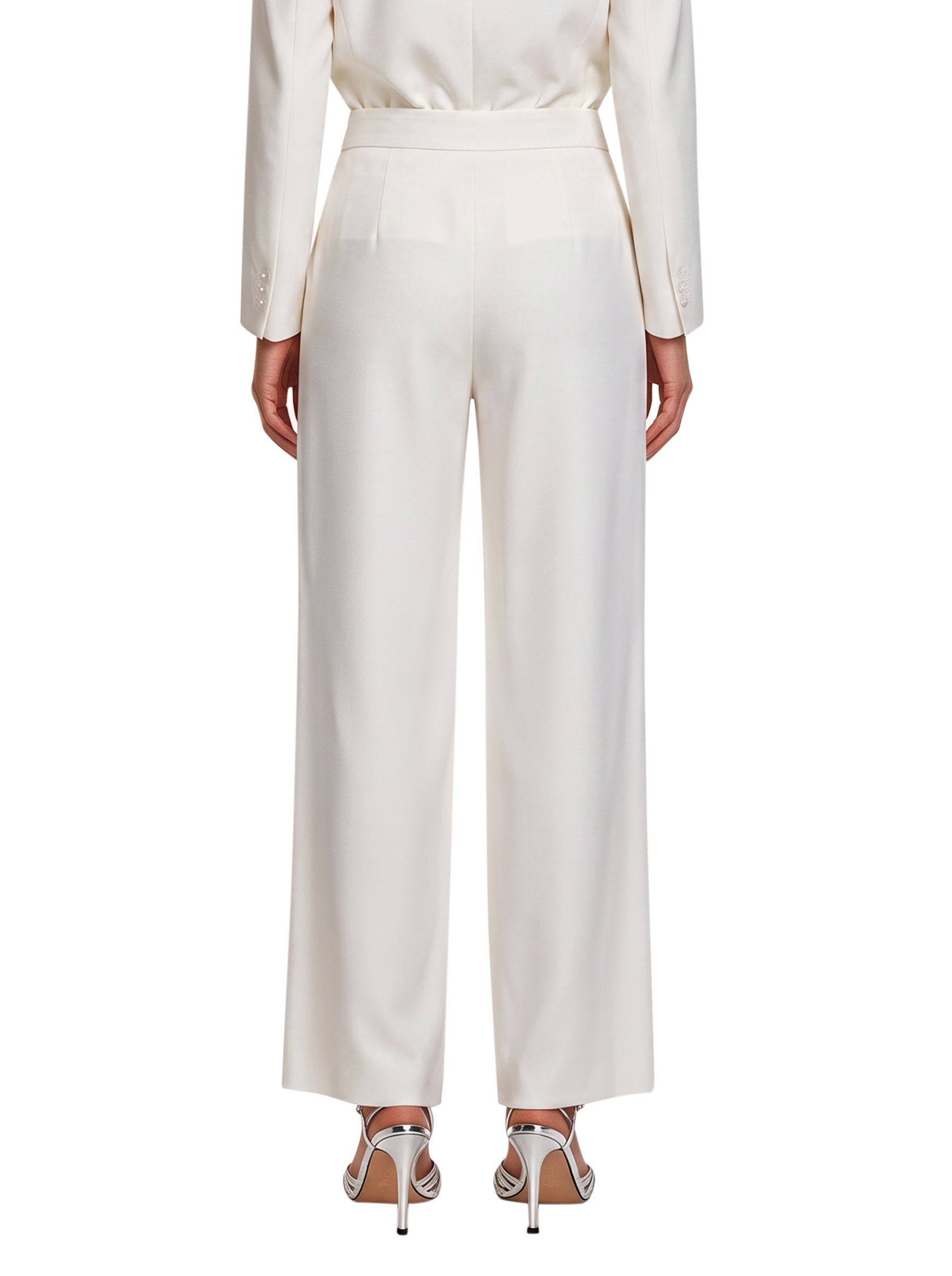 Pantaloni a vita alta Alaggio in bianco 