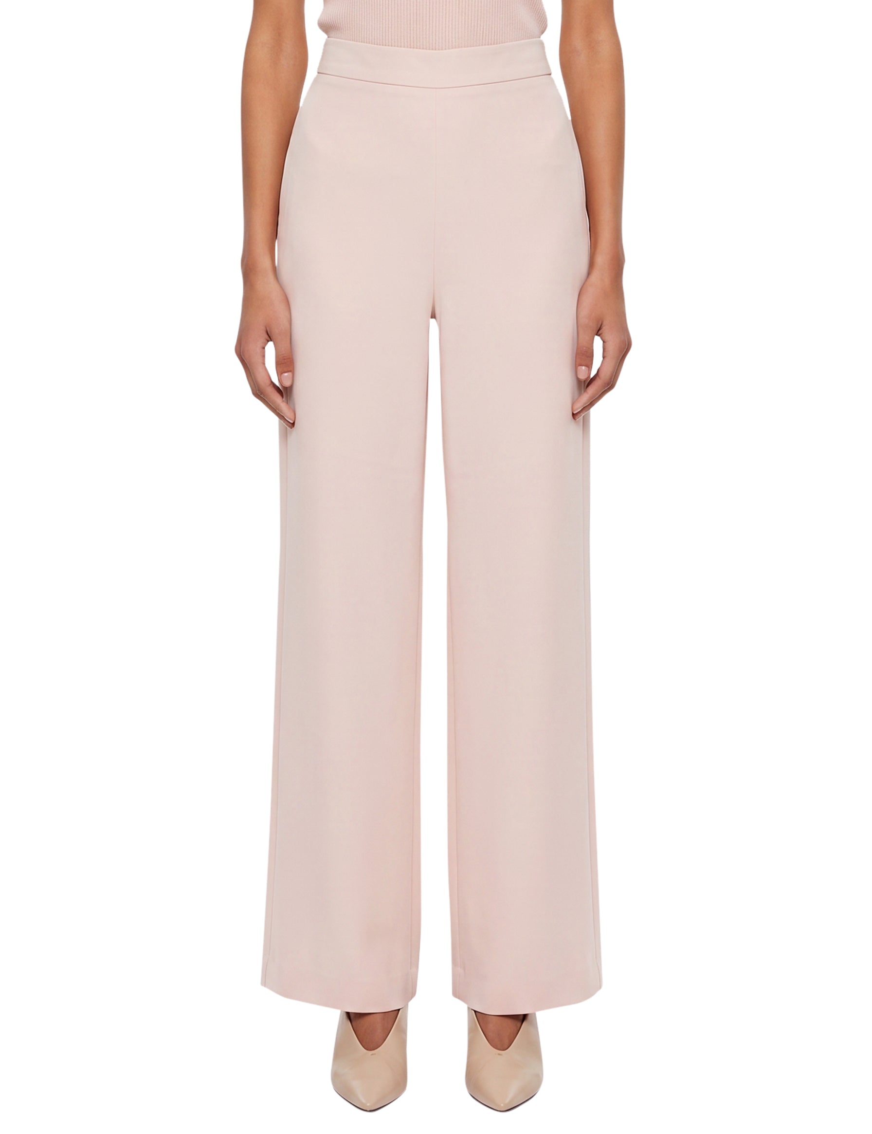 Pantalone wide leg in cady Alaggio in rosa 
