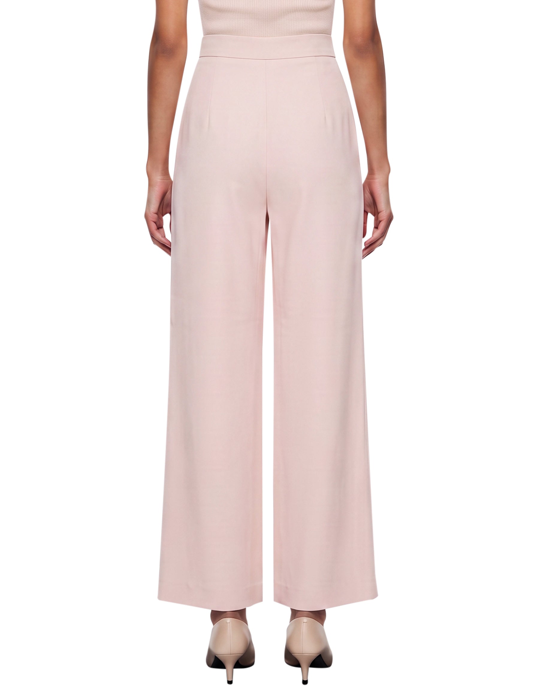 Pantalone wide leg in cady Alaggio in rosa 