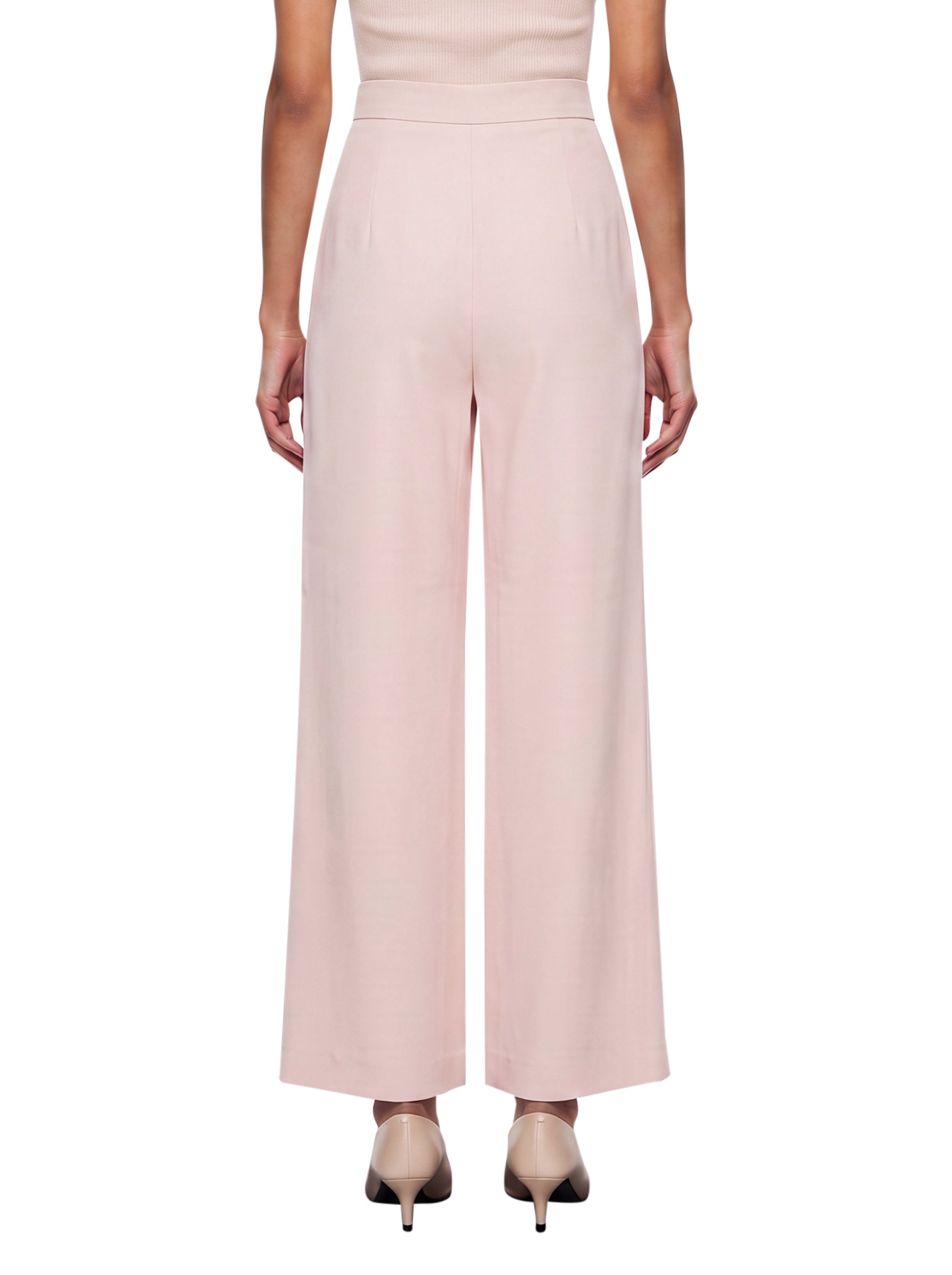 Pantalone wide leg in cady Alaggio in rosa 