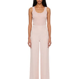 Pantalone wide leg in cady Alaggio in rosa 