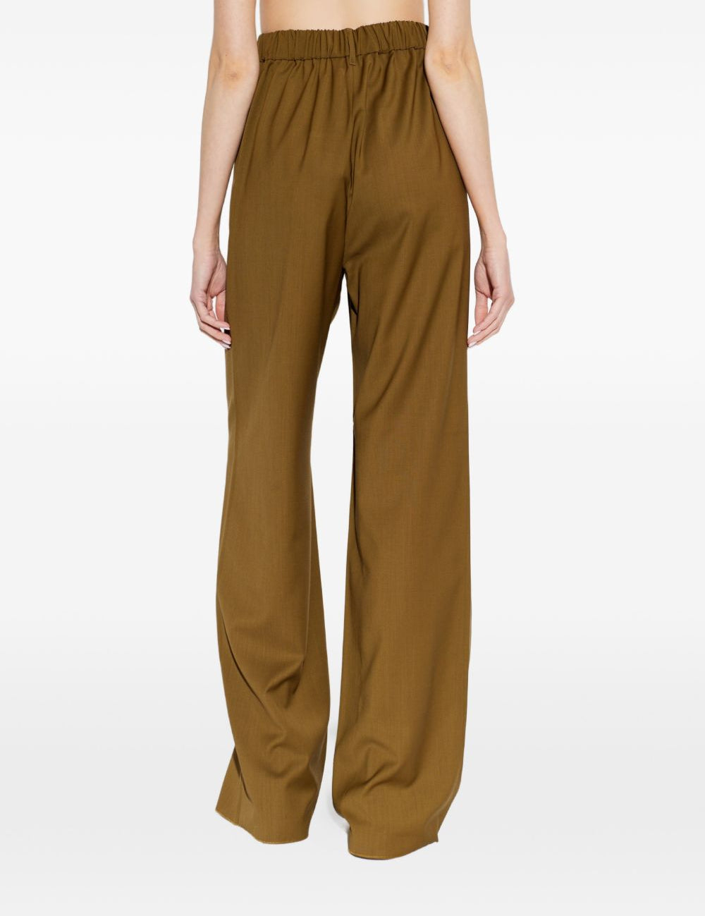 Pantaloi con cintura editto in verde 