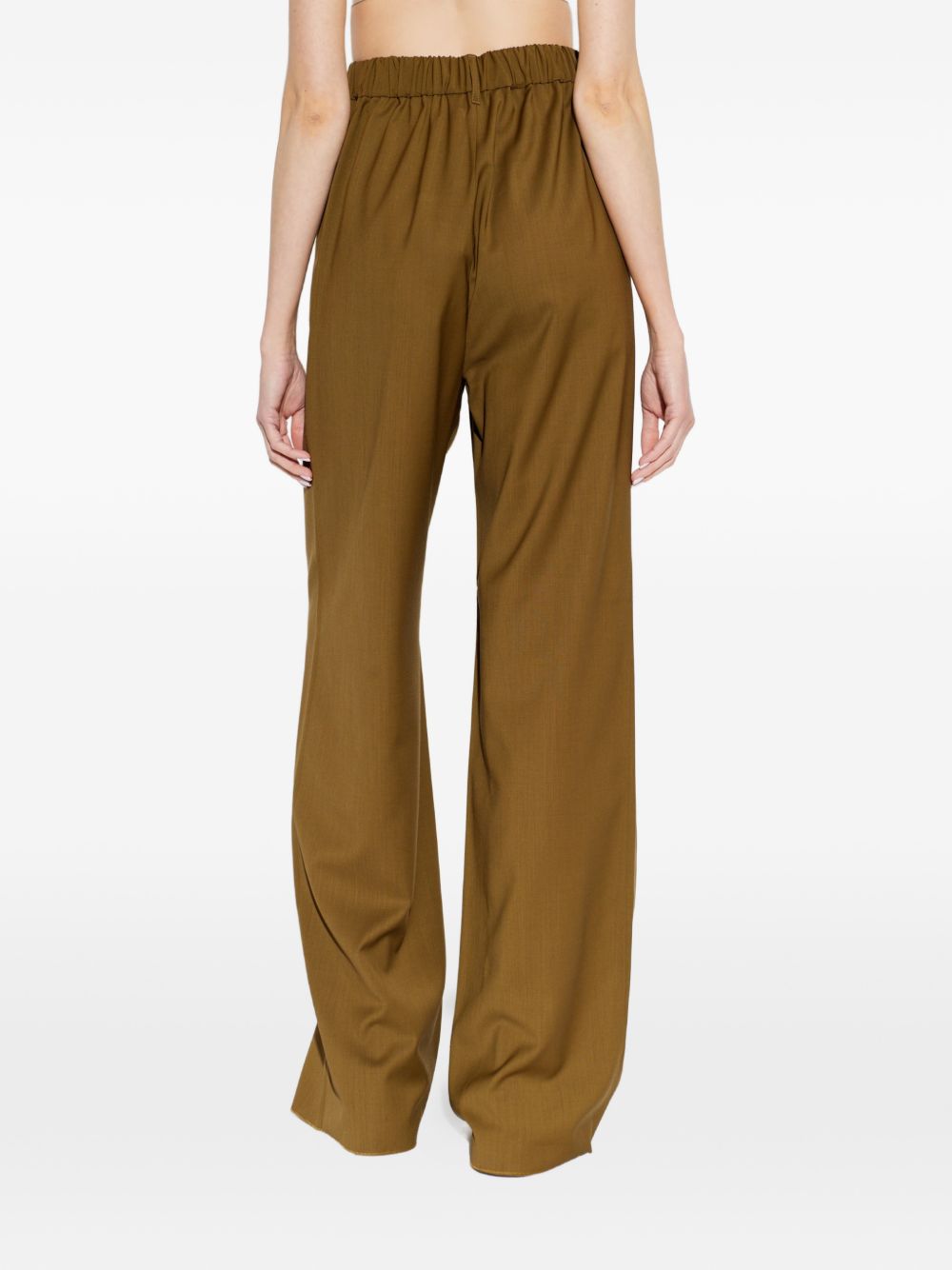 Pantaloi con cintura editto in verde 