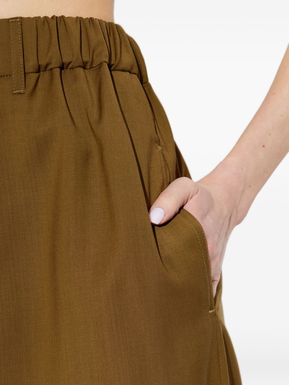 Pantaloi con cintura editto in verde 
