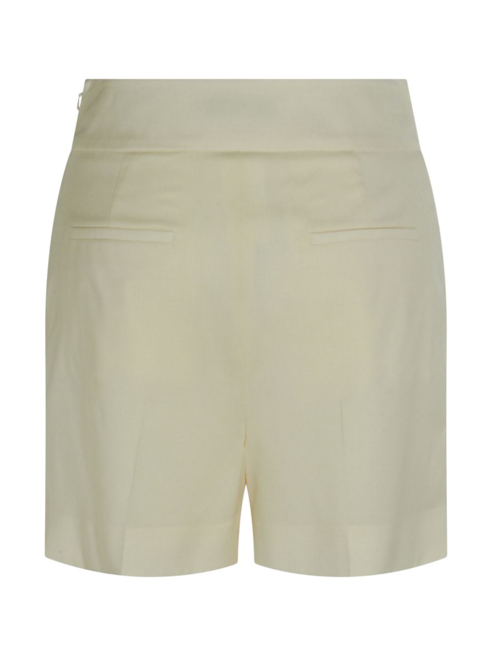 Shorts sartoriali con pieghe pittura in avorio 