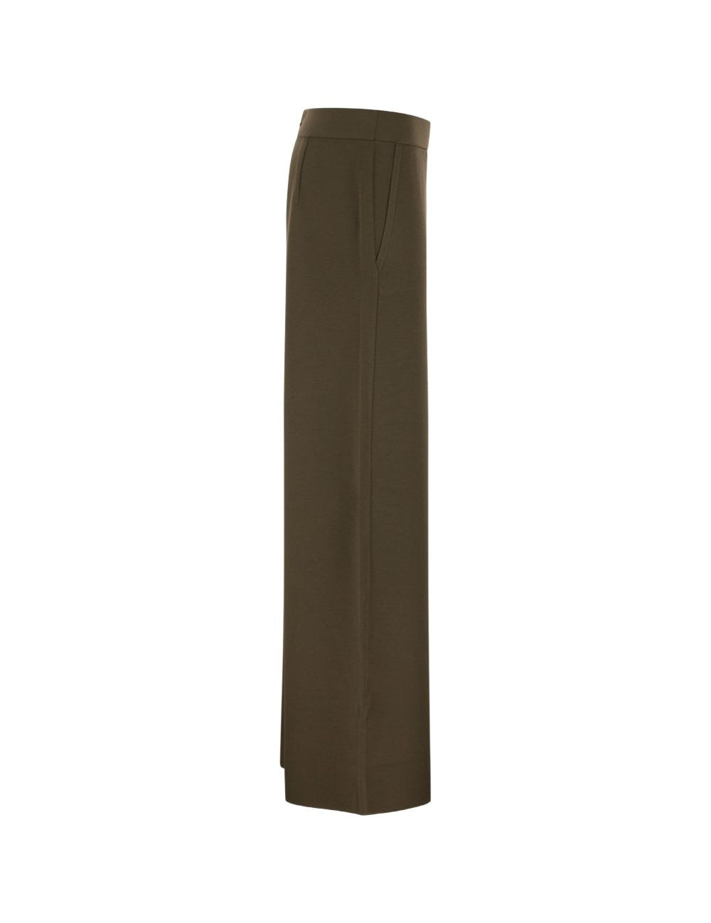 Pantaloni a gamba ampia faida in verde kaki 