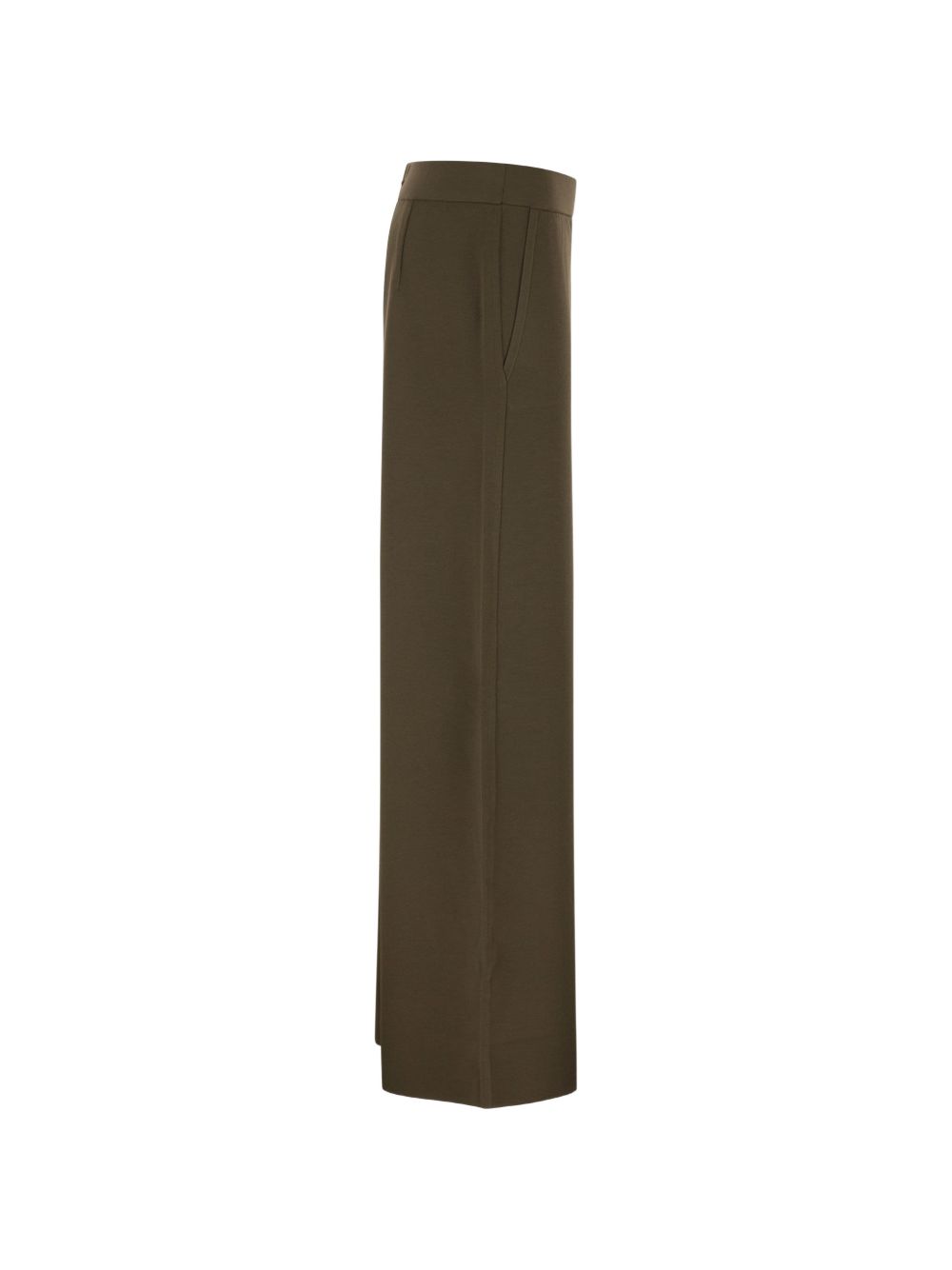 Pantaloni a gamba ampia faida in verde kaki 
