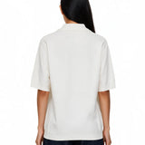 Top in maglia Alpino in bianco 