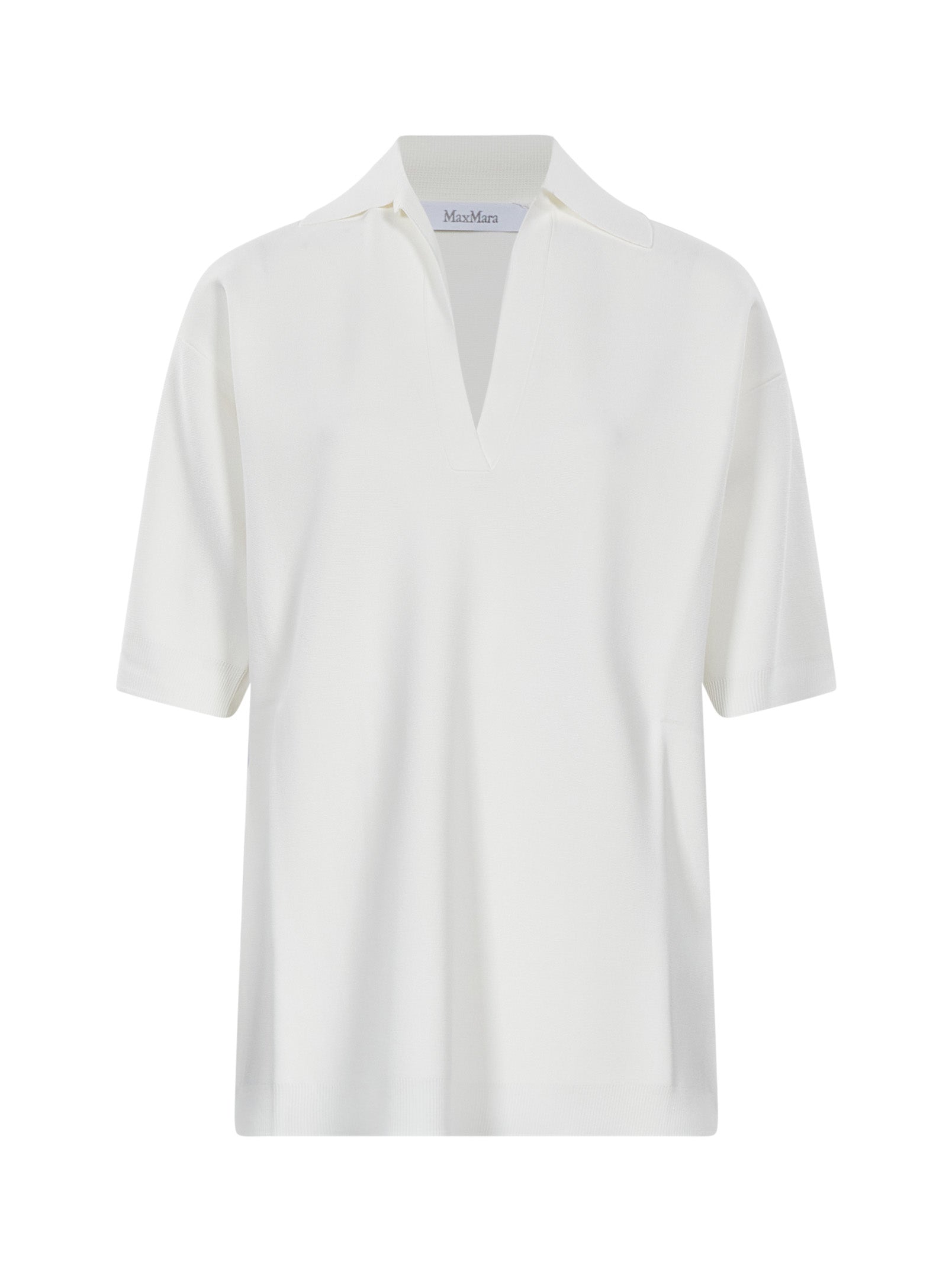 Top in maglia Alpino in bianco 