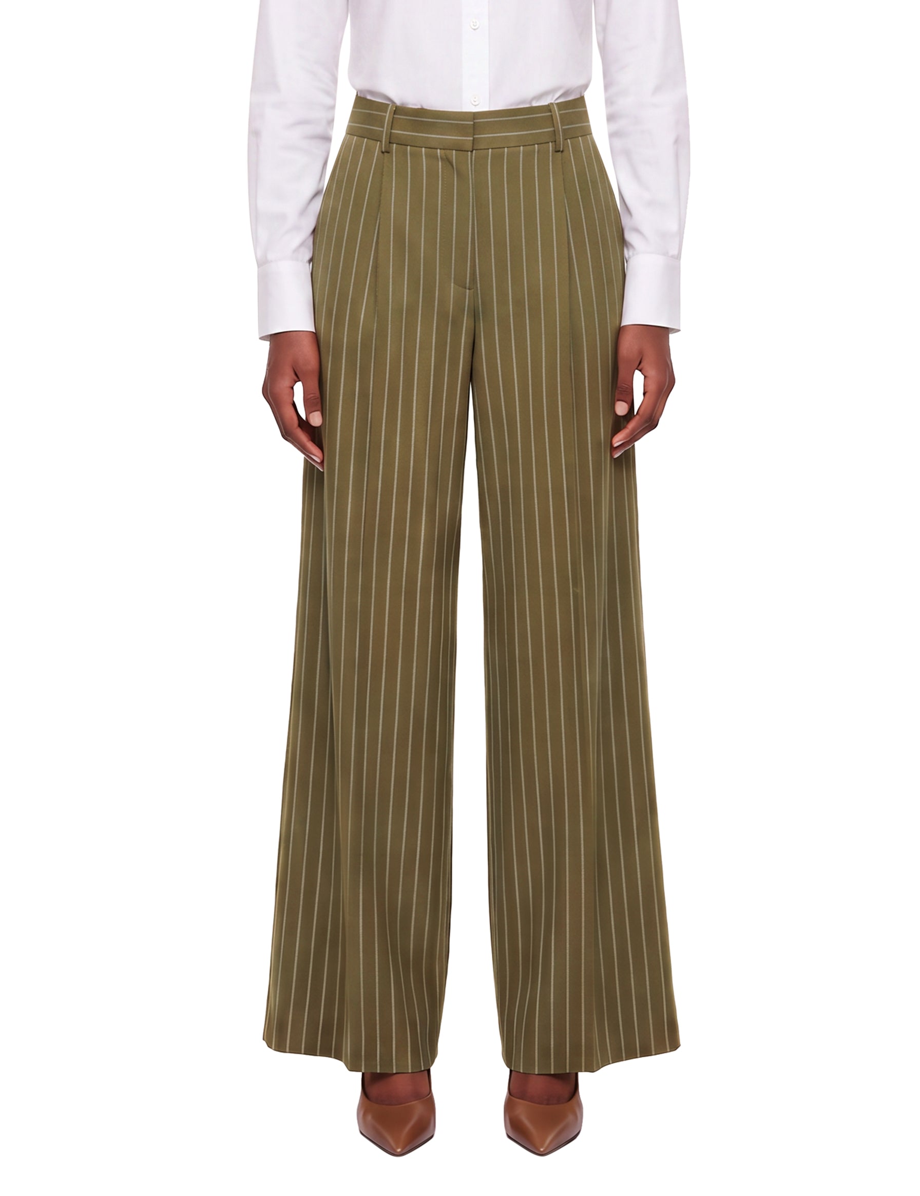 Pantaloni a righe rio in verde 