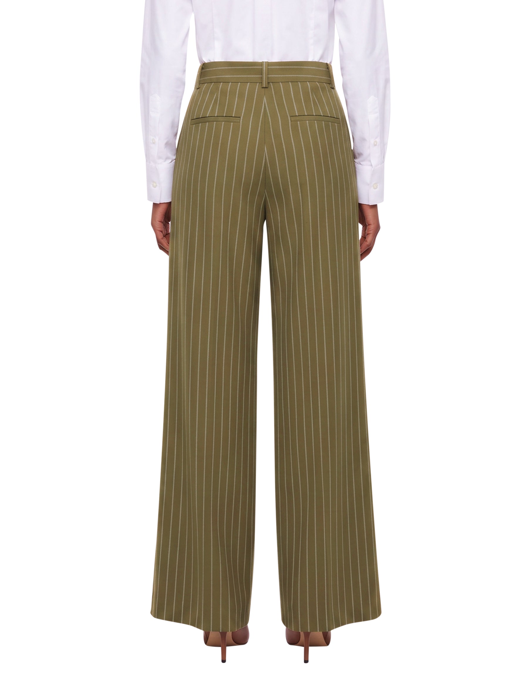 Pantaloni a righe rio in verde 
