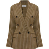 Blazer doppiopetto gessato in jersey balta in verde 